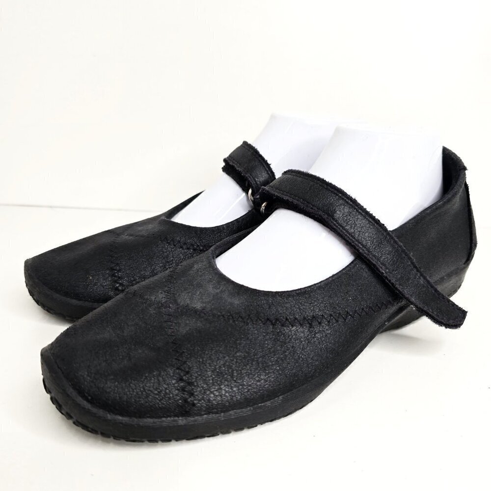 Arcopedico L18 Comfort Walking Mary Jane Shoes Black Lytech Stretch